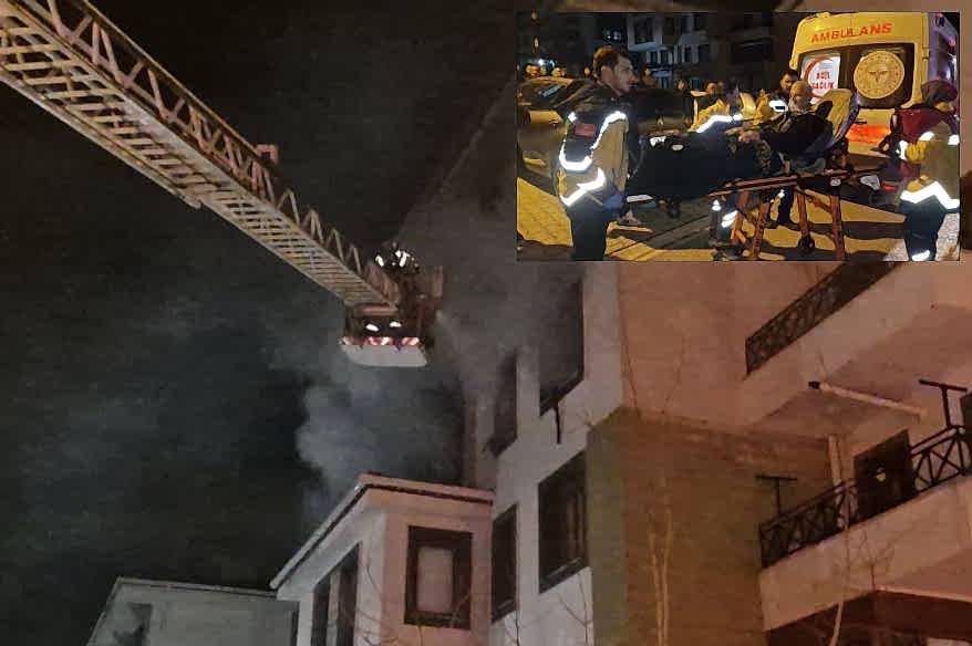 Annesine kızıp daireyi ateşe verdi: 10 kişi dumandan etkilendi